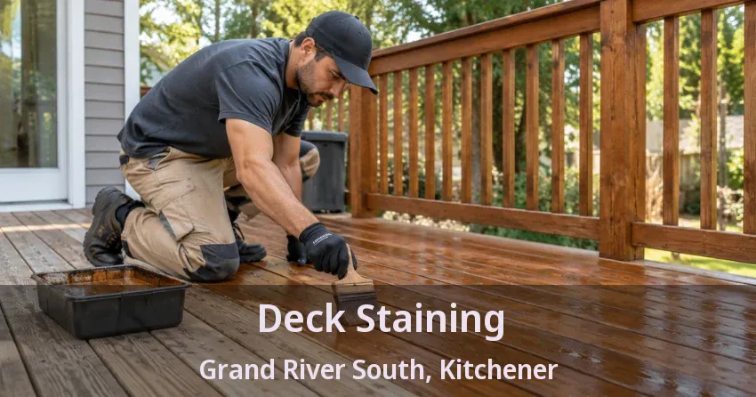 Deck Staining Grand River South, Kitchener - ON