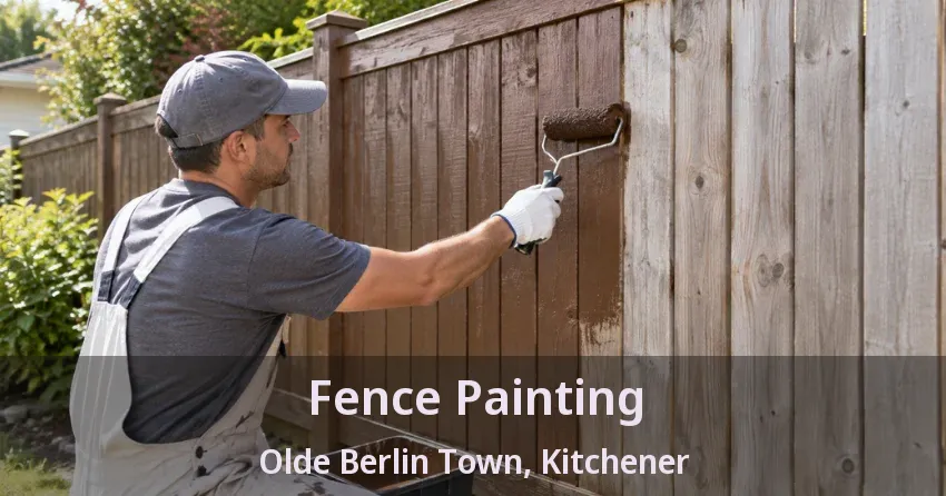 Fence Painting Olde Berlin Town, Kitchener - ON