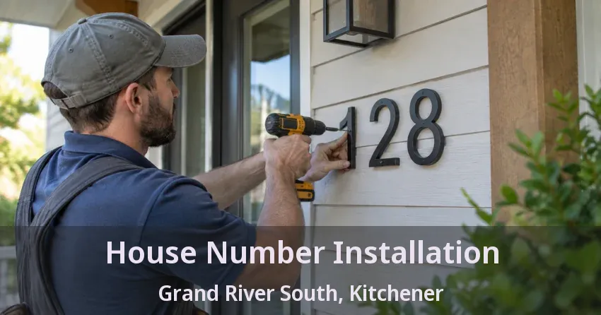 House Number Installation Grand River South, Kitchener - ON