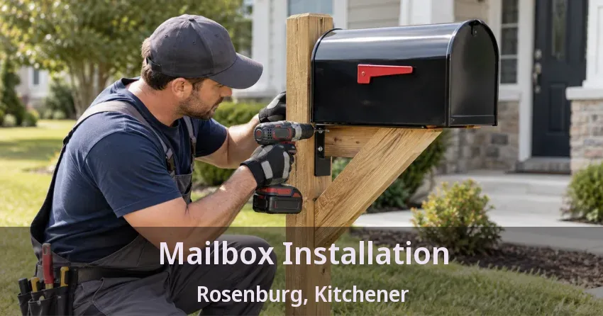 Mailbox Installation Rosenburg, Kitchener - ON