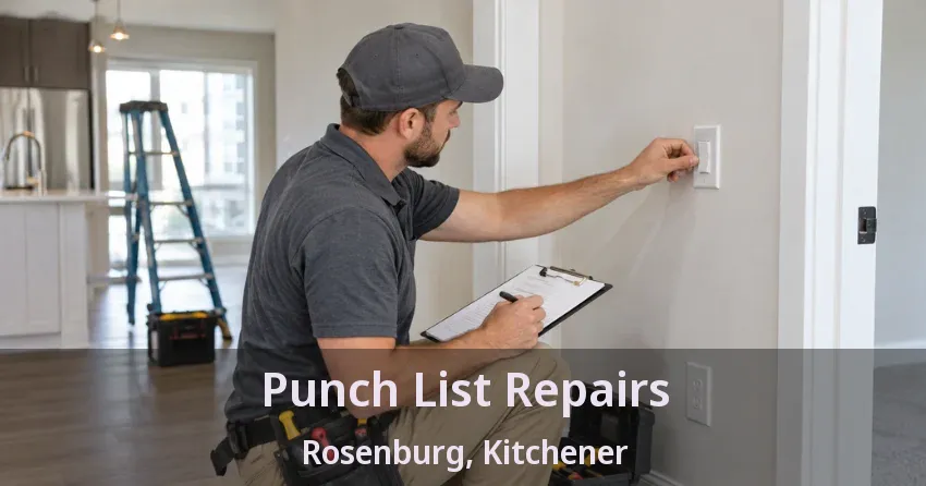 Punch List Repairs Rosenburg, Kitchener - ON